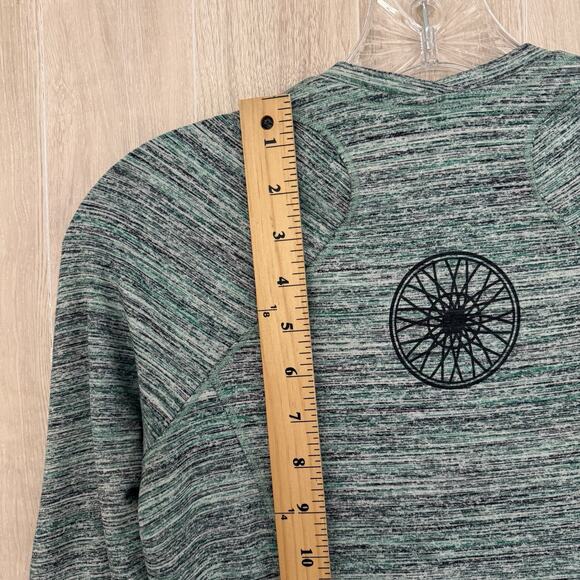 Lululemon Shirt Womens 6 Soulcycle Runderful Long Sleeve Heathered Green Top - Picture 10 of 13